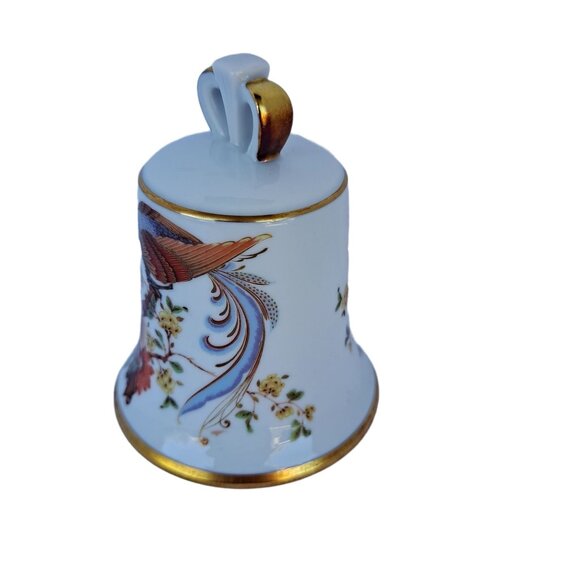 AK Kaiser Porcelain Collectible Bell Danbury Mint Flowers Pheasant Bird Vintage - Picture 4 of 13